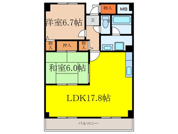 ルミエ－ル西緑丘の物件間取画像